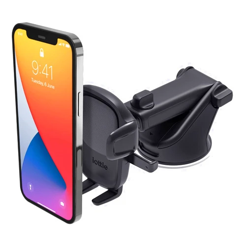 iOttie Easy One Touch 5 Dashboard & Windshield Universal Car Mount Phone Holder Desk Stand with Suction Cup Base and Telescopic Arm for iPhone, Samsung, Google, Huawei, Nokia, other Smartphones