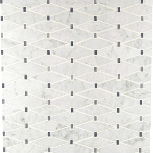 MSI Marbella Diamond Polished Marble Mesh-Mounted Mosaic Wall Bathroom, Floor Tile and Kitchen Backsplash Geometric
