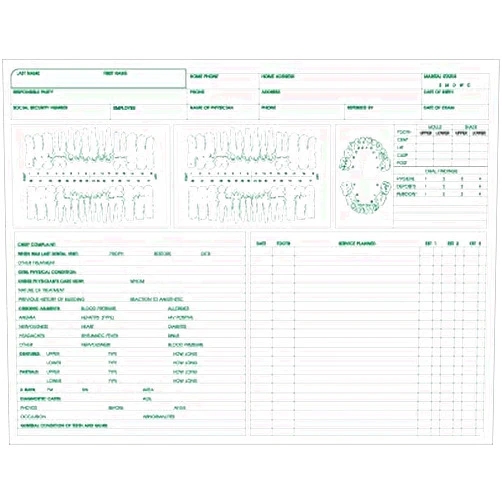 Doctor Stuff - Dentist Office Forms, Dental Examination Form, Item DF9152, 8