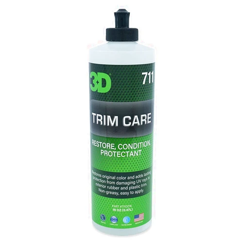 3D Trim Care Restorer of Faded & Dull Plastic, Rubber, Trim & Bumpers - Renews Surface to Original Appearance - Long Lasting Shine & Protection 16oz.