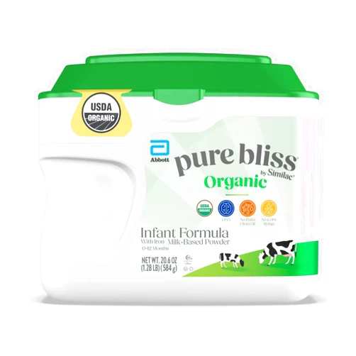 Similac Pure Bliss by Similac Organic* Infant Formula, Easy to Digest, USDA-Certified Organic, Powder, 20.6-oz Tub
