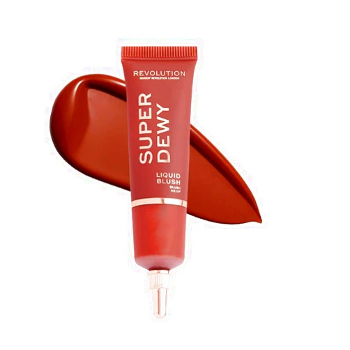 Makeup Revolution Revolution Beauty, Superdewy Liquid Blush, Richly Pigmented & Buildable, Blendable Formula, Blush Me Up, 0.5 Fl. Oz.