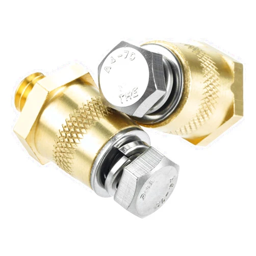 HZ-MONSTAR Battery Terminal Connectors, Battery Post Terminals, 3/8 16 Top or Side Post Thread Terminal Charging Post Extender Adaptor Compatible with GM and Other Accessories to Battery 2Pcs