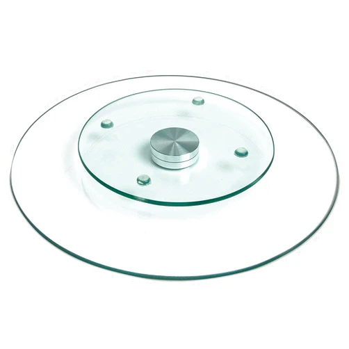 Juvale 10 inches Glass Turntable Cabinet Organizer Rotating Swivel for Table Kitchen Counter