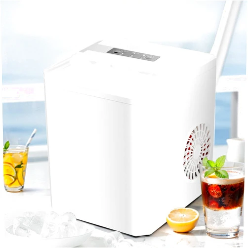 Zibbizo Ice Maker, Portable Countertop Icemaker Machine, Self Cleaning Quiet 2 Sizes Bullet Cubes Makers, 9 Cubes in 6 Mins, 26lbs/24Hrs with Ice Scoop, Basket for Home Kitchen Party