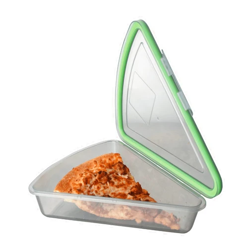 MyGo Container Pizza Slice To-Go Compartment Container, 9-1/4