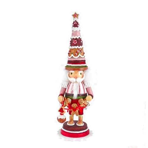 Kurt S. Adler 17.5-Inch Hollywood Gingerbread Tree Hat Nutcracker, Multi