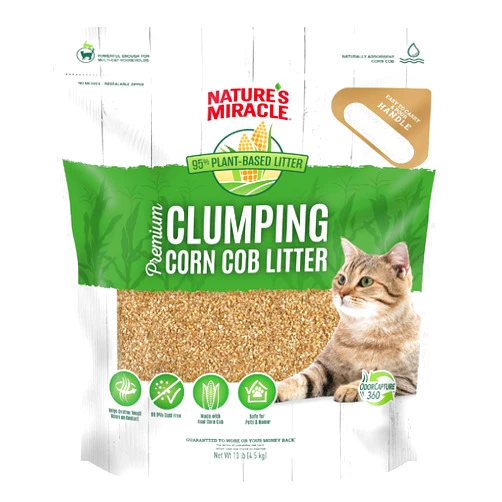 Nature's Miracle Premium Clumping Corn Cob Litter, Tough Odor Bio-Enzymatic Formula, Dust Free