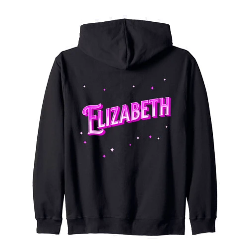 Elizabeth Name Mädchen und Frauen Elizabeth Name Personalised Zip Hoodie