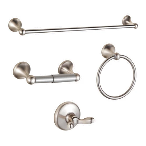 BGL Bathroom Accessory Set, Brushed Nickel Adjustable Expandable Towel Bar 4-Piece Bathroom Hardware Set Wall Mounted