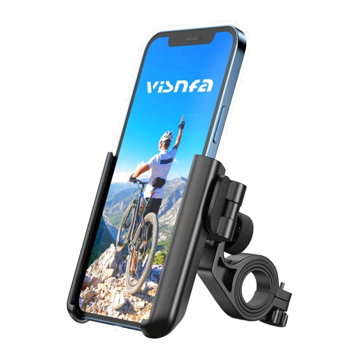 Visnfa Upgraded Bike Phone Mount 360° Rotatable Universal Bicycle Motorcycle Scooter Bike Accessories Handlebar Phone Clip Holder for Any Smartphones Between 3.5 and 7.0 inches