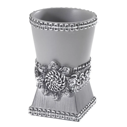 Avanti Linens Braided Medallion, Tumbler, Granite