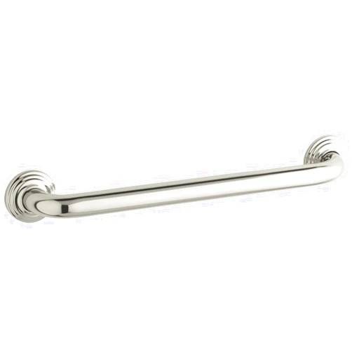 KOHLER K-10541-SN Traditional 18-Inch Grab Bar, Vibrant Polished Nickel