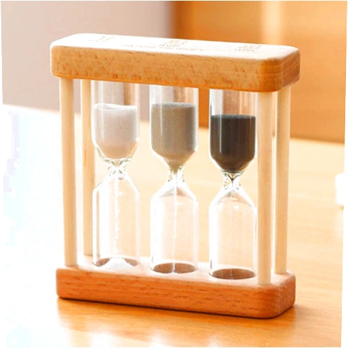 Htppzjr Creative 1/3/5 Minute Wooden Sand Glass Hourglass Timer Clock Home Decor Kitchen Tools Gift for Childern Simple Style