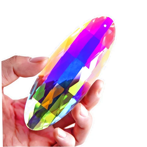 H&D HYALINE & DORA Rainbow Crystal Drop Prism Suncatcher Hanging Pendant Ornament Window Sun Catcher,120mm