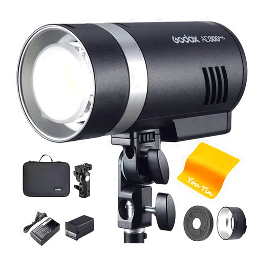Godox Flash Strobe AD300 Pro AD300Pro Outdoor Studio Monolight 300w Photographic Lighting for Canon Sony Nikon Fuji Olympus Panasonic Camera 2.4G TTL 1/8000 HSS Flash, 0.01-1.5s Recycle Time