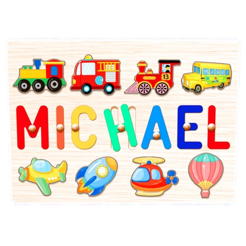 Aeekdook Name Puzzles for Toddlers 1-3, Name Puzzle for Kids Personalized, Custom Name Puzzles for Toddlers 1-3, Wooden Name Puzzle, 1st Birthday Gifts for Boys & Girls
