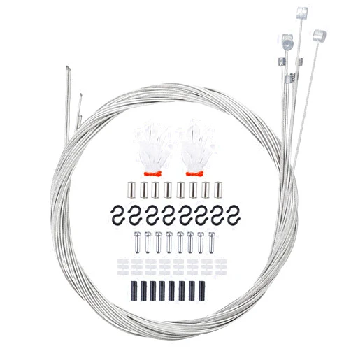 Singker 2 Set Mountain Bike Brake Cable Gear Cable Wire Kit, Universal Bicycle Shifter/Shift Cable for MTB/Road Bike,Including 40PCS Complete Inner Replacement Set