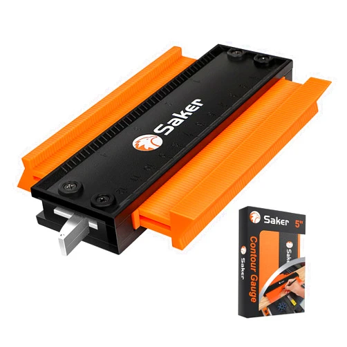 Saker Contour Gauge (5 Inch Lock) Profile Tool- Adjustable Lock-Precisely Copy Irregular Shape Duplicator -Irregular Welding Woodworking Tracing - Must Have Tool for DIY Handyman, Construction