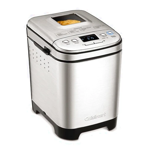 Cuisinart Bread Maker Machine, Compact and Automatic, Customizable Settings, Up to 2lb Loaves, CBK-110P1, Silver,Black