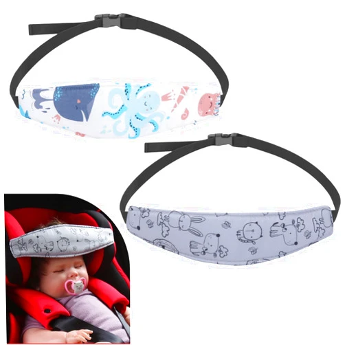 PandaEar 2 Pack Baby Head Support for Car Seat, Carseat Head Band Straps for Toddler Kids Children Infant, Neck Relief Headrest Strap for Stroller Car Seat