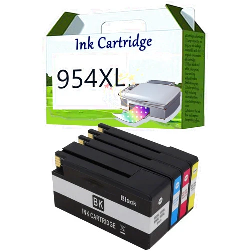 FNTSMA 954XL 954 Compatible Ink Cartridges Black and Color Replacement for HP OFFICEJET PRO 7720 7740 8210 8216 8702 8710 8715 8720 8725 8730 8740 All-in-One Printer 1 Set