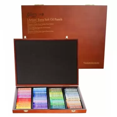Mungyo Gallery Soft Oil Pastels Wood Box Set of 72 - Assorted Colors