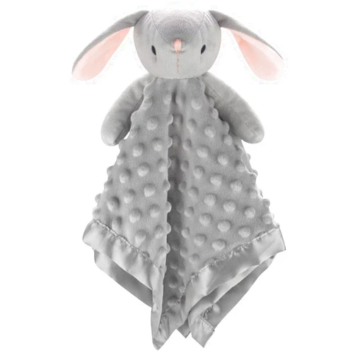 Pro Goleem Loveys for Babies - Soft Security Blanket Baby Snuggle Toy Newborn Stuffed Animals Baby Gifts for Boys and Girls, Grey Bunny 16 Inch