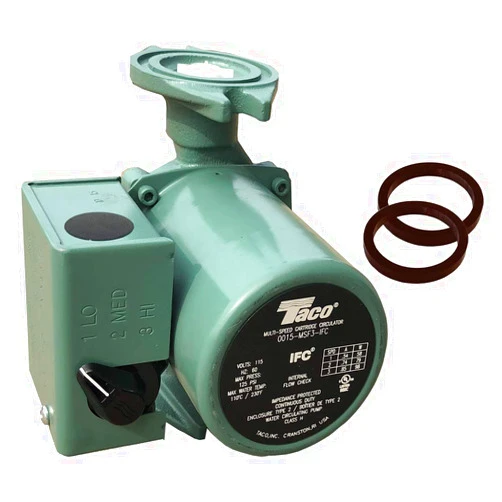 Taco 0015-MSF3-IFC, 3 Speed Circulator, Cast Iron, 1/20 HP Pump