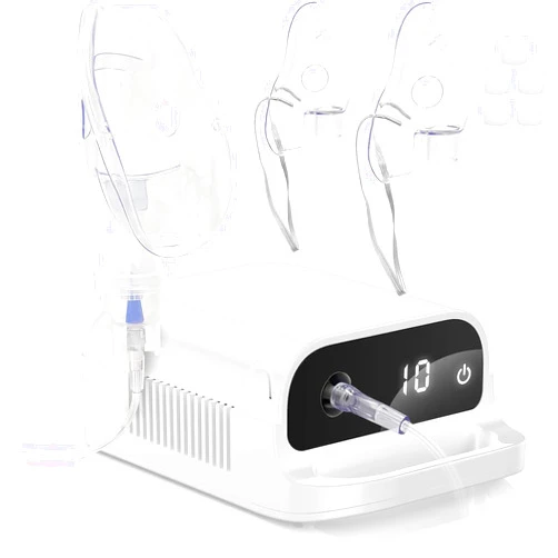 Spriek 02 Smart Nebulizer, Intelligent Digital Display Nebulizer Machine for Adults and Kids,Low Noise Compression Nebulizer for Breathing Problems,Desktop Jet Nebulizer for Home Use