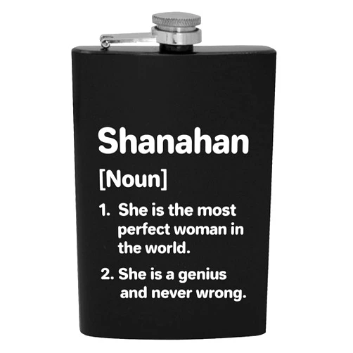 Knick Knack Gifts Shanahan Definition The Most Perfect Woman - 8oz Hip Drinking Alcohol Flask