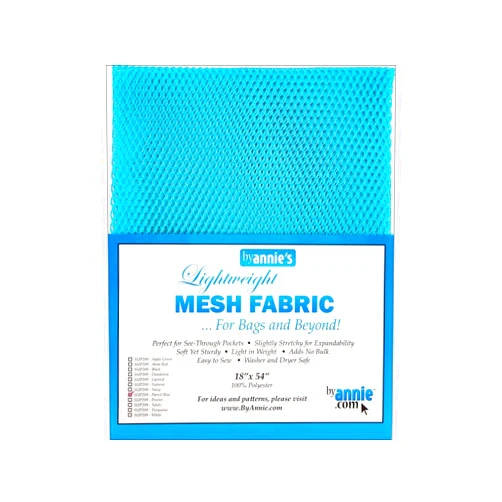 Annie SUP209-PARROT Blue Lightweight 18x54 Parrot Blue Mesh Fabric LTWT 18x54ParrotBl, 54 Inches