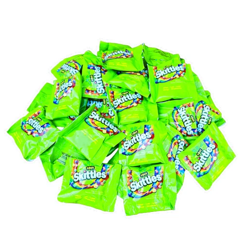 NLS Candy Co. Sour Skittles Fun Size Packets, Bulk Candy, 30 Packets