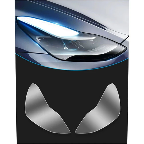 YOKOOHITECH Front Headlights Clear Protection Film,TPU Headlight Protection Film, 8 Mil Thick TPU Headlight Protection Film Compatible with Tesla Model Y/3