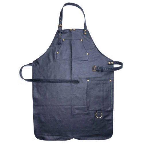 Angus Stoke Premium Grain Leather Apron - Full Leather handcrafted Apron for BBQ, cooking - adjustable Chef apron Howard
