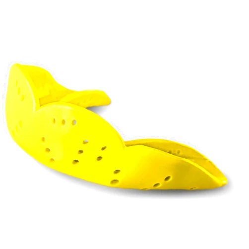 SISU Aero Small Mouthguard, Sunny Yellow - 1.6mm Thin - Custom-Molded Fit - Slim Design - Remoldable Up to 20 Times - for Team Sports - Non Toxic