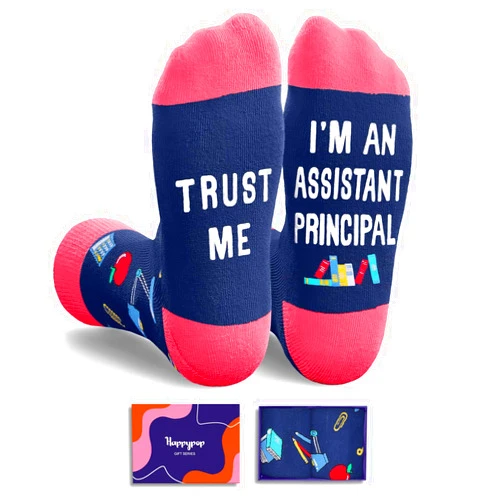 HAPPYPOP Assistant Principal Appreciation Gifts Ideas - Principal Appreciation Socks for Women Men
