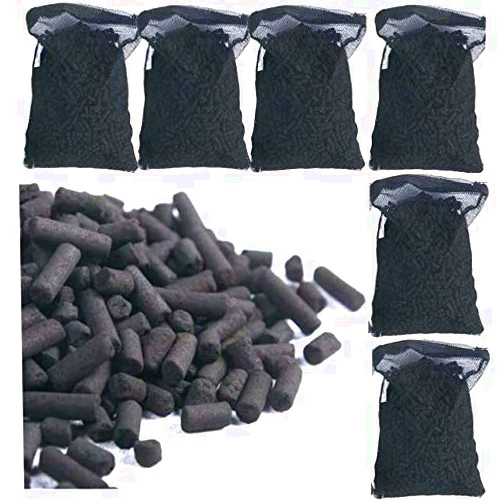 Wave-point 6 lbs Activated Carbon Charcoal Pellets in 6 Mesh Bags for Aquarium Fish Tank Koi Reef Filters