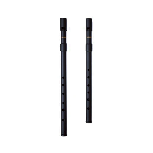 Woodi USA SMARTWOODI WI-921 WI-922 Set of 2 Irish Whistle Matte Black Key of C & Key of D Tin Whistle Penny Whistle ABS