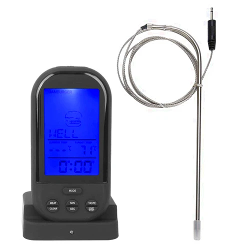 Qyebavge Wireless Meat Thermometer Digital Grill Thermometer for Household Oven Cooking BBQ