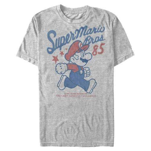 Nintendo Men's Super Mario Running Profile 1985 T-Shirt