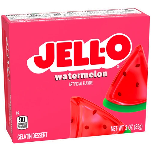 Jell-O Watermelon Flavor Gelatin Dessert, 3 Ounce Box (4-Pack)