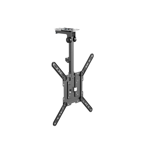 Mount Plus CM344 Flip Down TV and Monitor Roof Ceiling Swivel Mount | Fits Flat TV 23 to 55 Inches | VESA Compatible 200x200, 400x400 | Height Adjustable | Pitched Roof