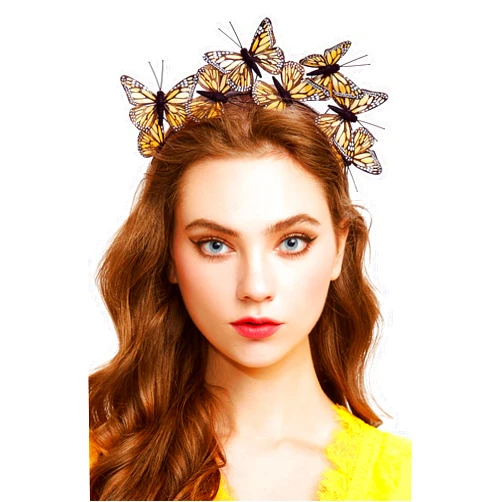 Coucoland Butterfly Fascinator Hat Derby Fascinators Boho Style Headband Butterfly Headpiece