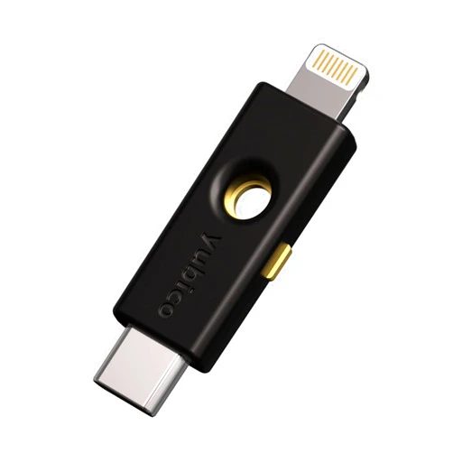Yubico - YubiKey 5Ci - Two-Factor authentication Security Key for Android/PC/iPhone, Dual connectors for Lighting/USB-C - FIDO Certified