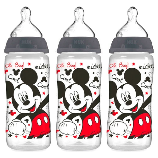 NUK Disney Baby Bottle, Mickey Mouse, 10 Ounce (Pack of 3)