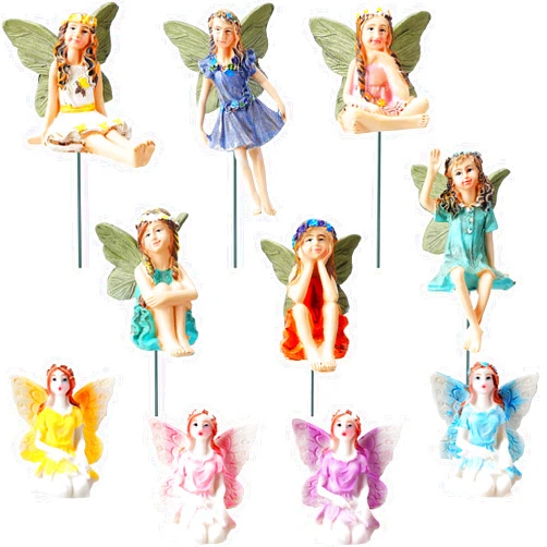 Jetec 10 Pieces Garden Miniatures Fairies Mini Garden Figurine Fairies Decor for Fairy Outdoor Garden Yard Home Decoration (Lovely Fairy)