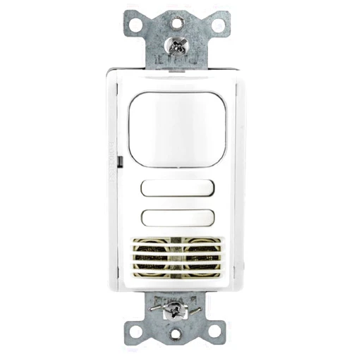 Hubbell AD2000W2 Adaptive Dual Technology Wall Switch, 2 Relays, 1000 Sq. Ft. Coverage, White