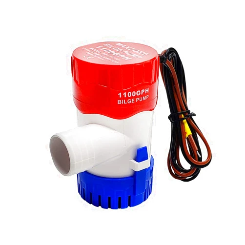 MAXZONE Submersible Boat Bilge Water Pump 12v 1100gph Non-Automatic Marine Electric Bilge Pump for Ponds, Pools, Spas Silent, Boat Caravan RV Submersible