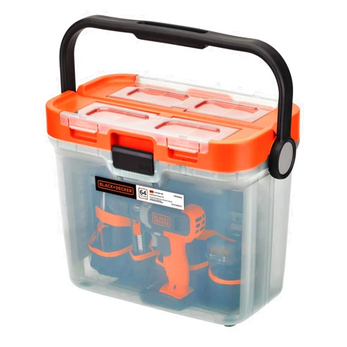 BLACK+DECKER 20V MAX Drill with Home Tool Kit, 66-Piece (BCKSB62C1)